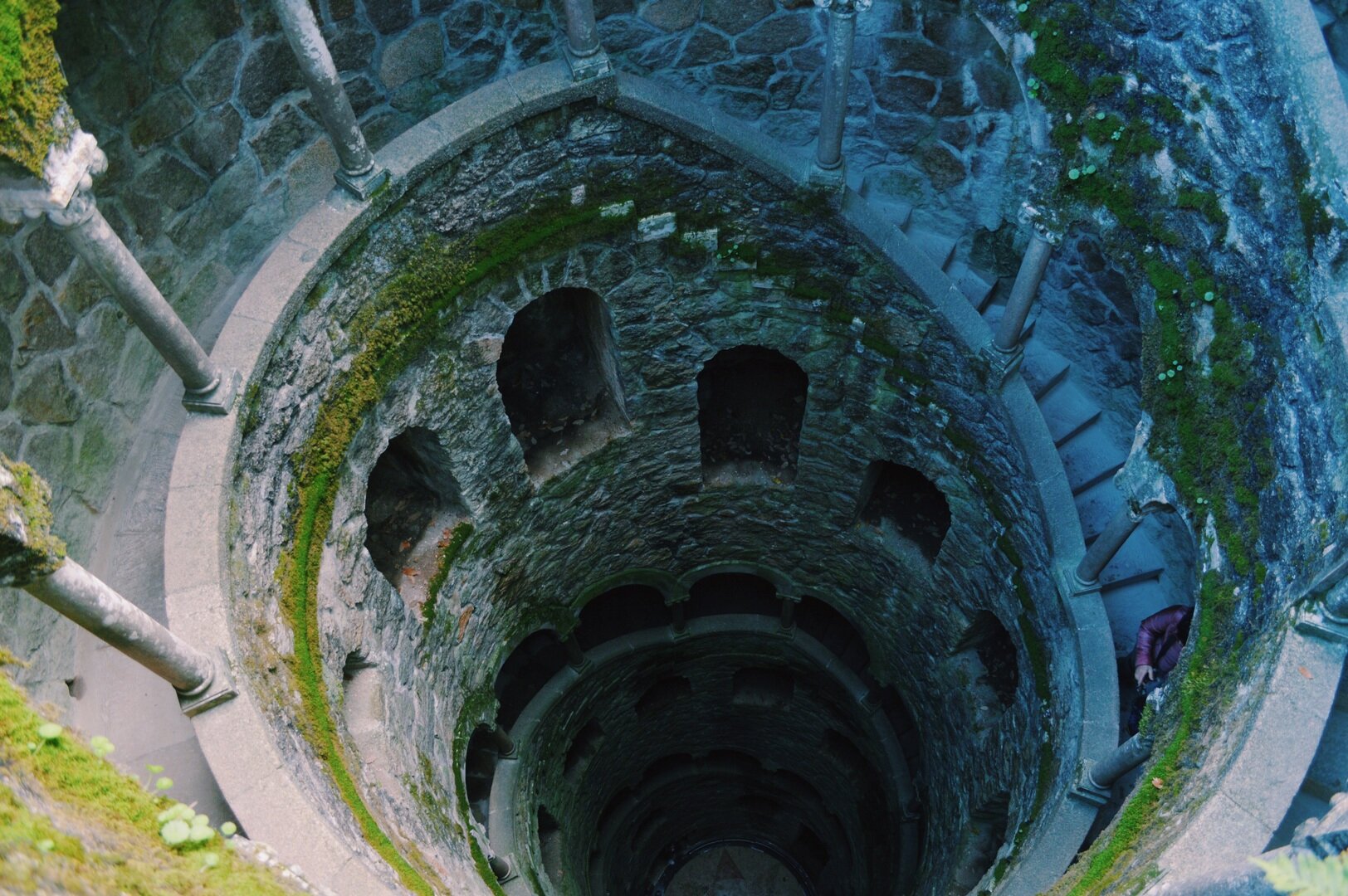 Spiral staircase of the Initiation Well at Quinta da Regaleira