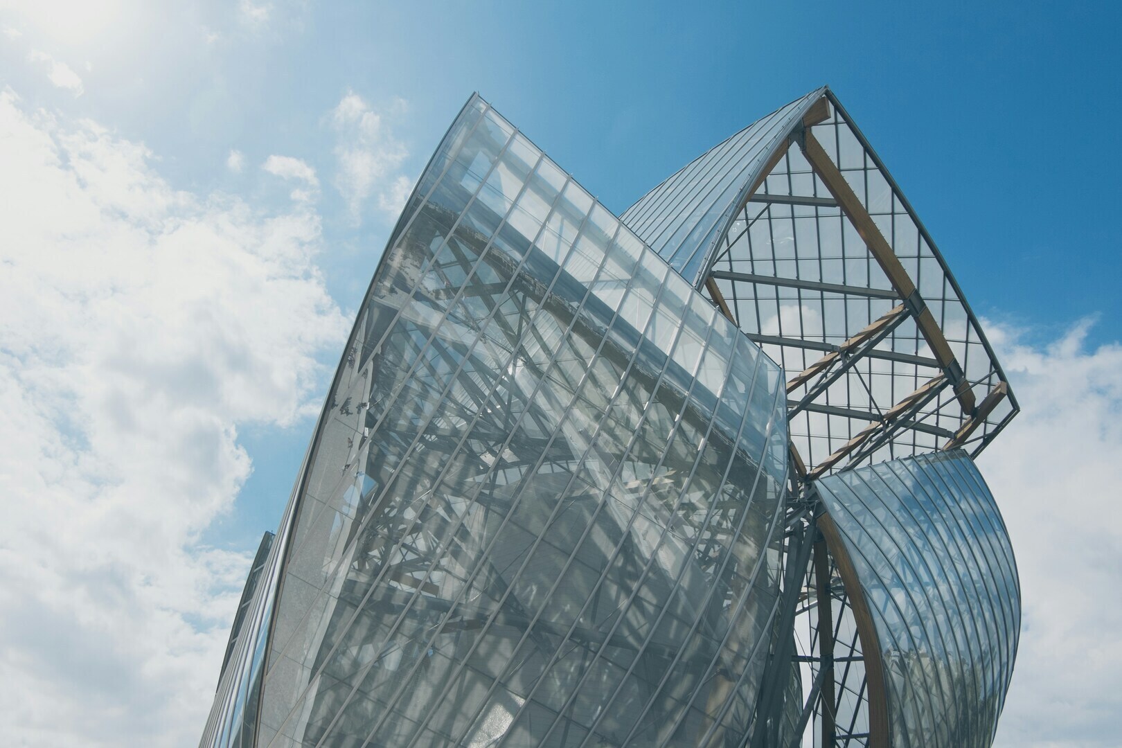 Fondation Louis Vuitton's glass sail architecture in Paris