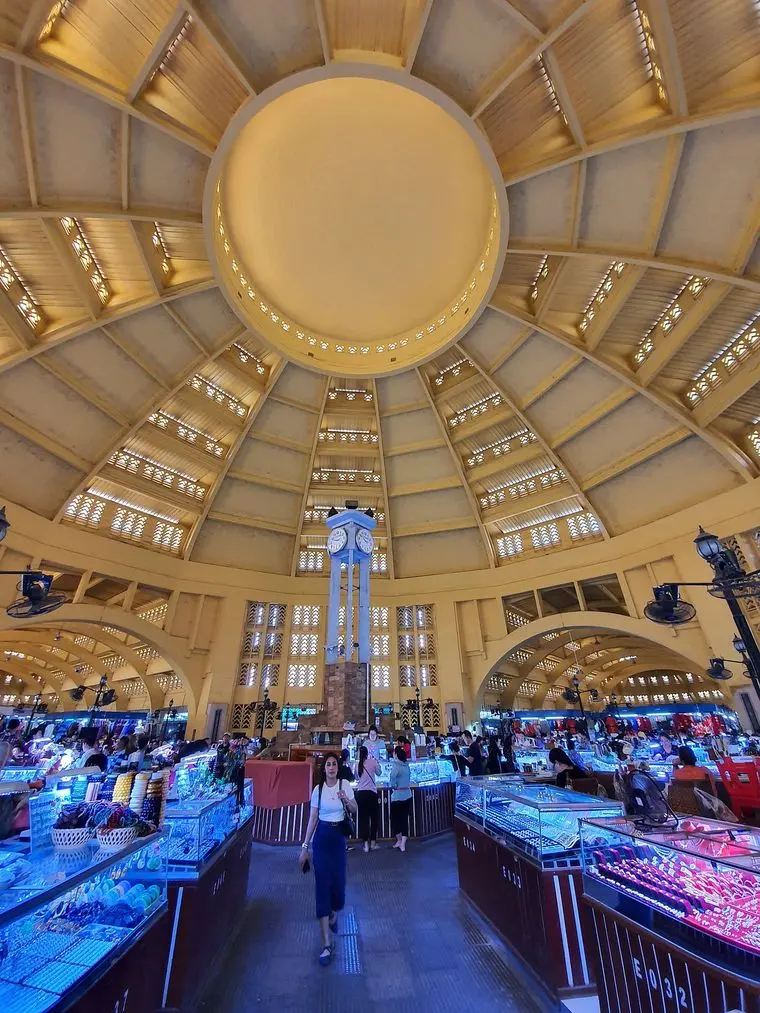 Beneath the Art Deco dome of Central Market